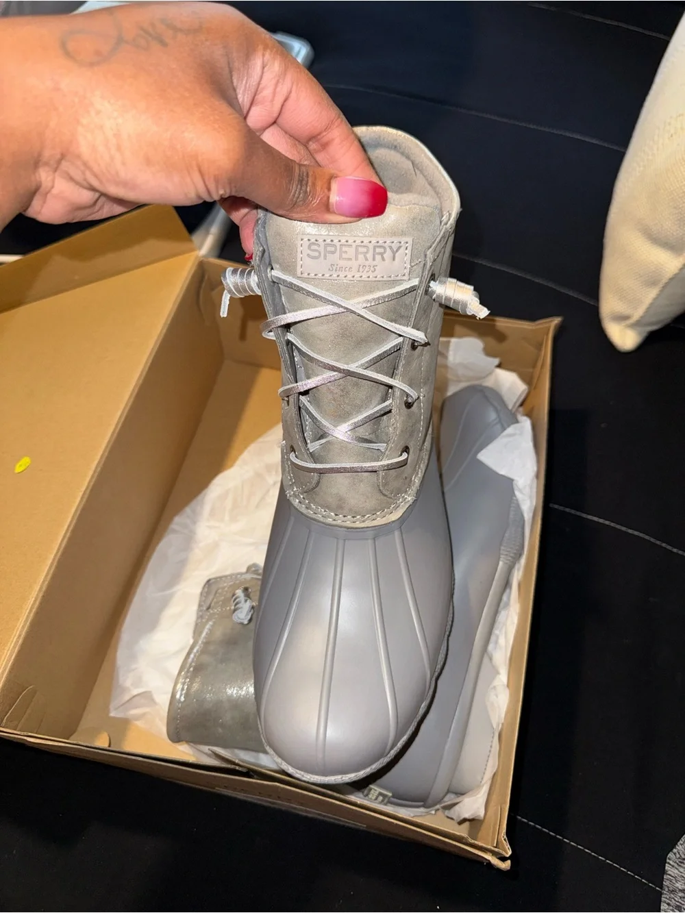 Sperry Women's Gray Waterproof Duck Boot